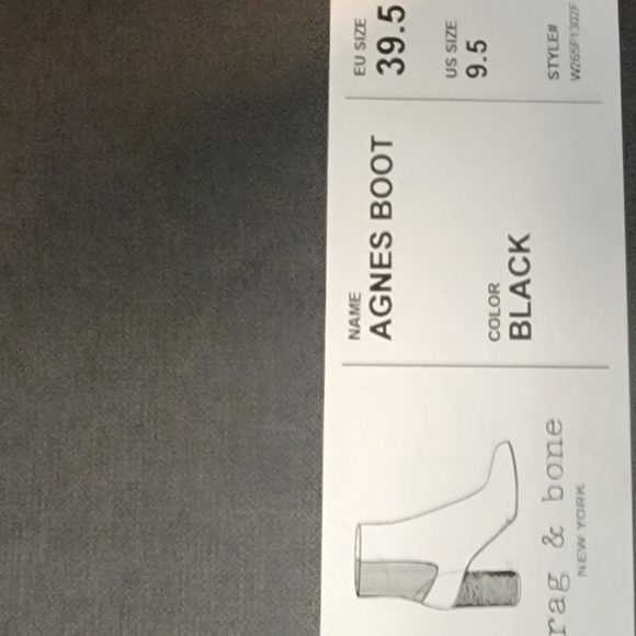 RAG & BONE AGNES BLACK BOOTS - Picture 10 of 12